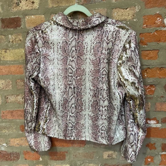 Le Superbee sequins snake print blazer. - Picture 3 of 4